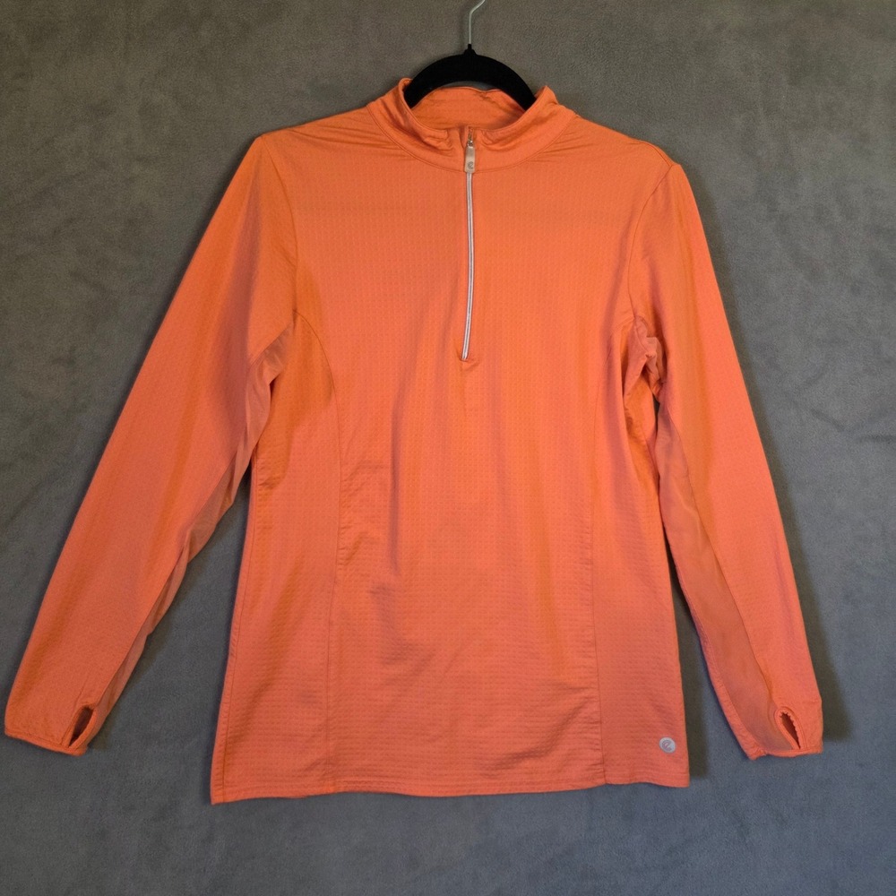 Bette & Court Quarter Zip Golf Pullover Women Medium Mesh Performance Top